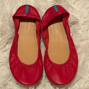 Tieks by Gavrieli Cardinal Red Leather Ballet Flats Size 8